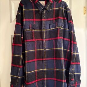 American Eagle Outfitters Heritage Flannel in Red and Navy